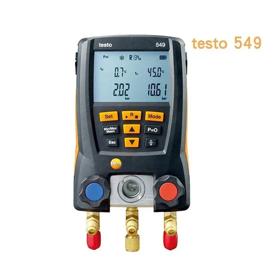 Testo 549 Digital Manifold Meter Air Conditioner Refrigerant Pressure Gauge HVAC Manometer Tool