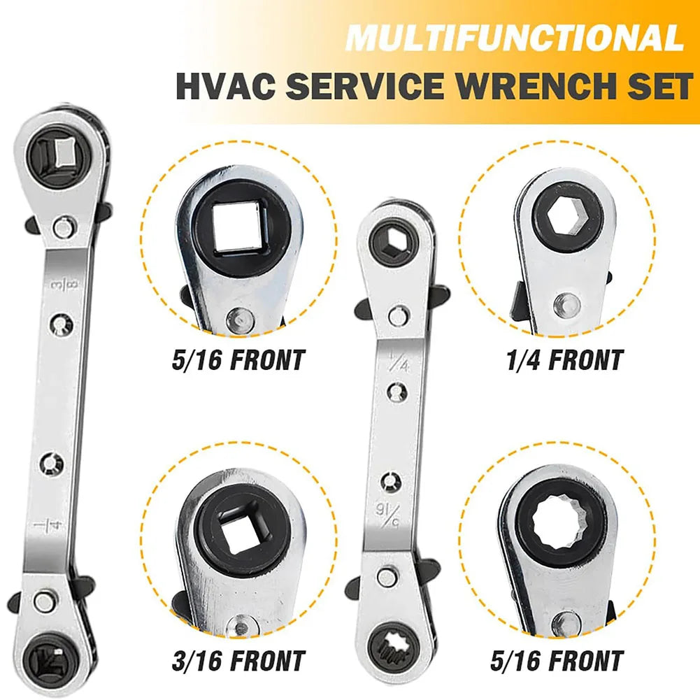 HVAC Service Ratchet Wrench Hex Bit Adapters Brass Valve Core Remover Tools 3/16" To 3/8" 5/16" X 1/4" Multi-use