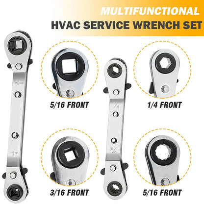 HVAC Service Ratchet Wrench Hex Bit Adapters Brass Valve Core Remover Tools 3/16" To 3/8" 5/16" X 1/4" Multi-use